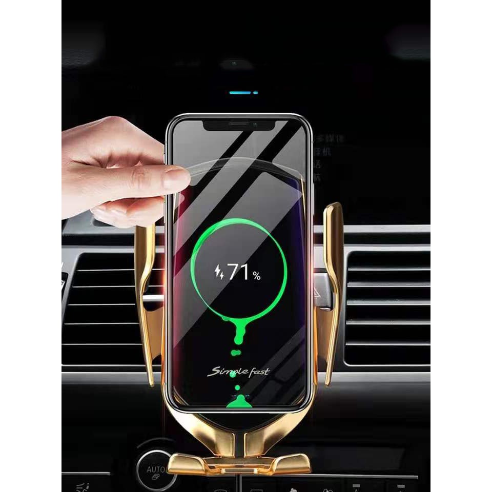 Sạc không dây kiêm giá đỡ điện thoại Car wireless charger cho ô tô Simple Fast R1 Full Box | WebRaoVat - webraovat.net.vn