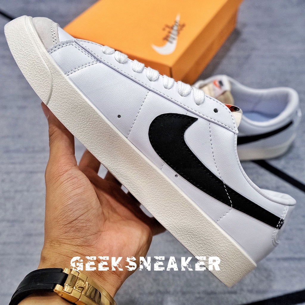 [GeekSneaker] Giày bóng rổ Nike Blazer Low ’77 Vintage ‘White Black’ DA6364-101