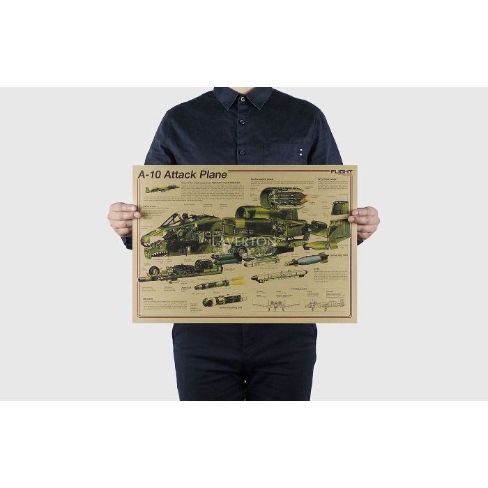 Áp phích giấy kraft phong cách cổ điển 51x36cm