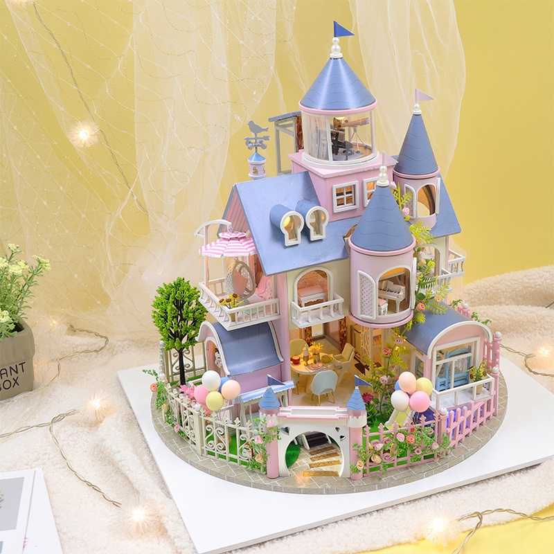 Cutebee Mô hình nhà, Ngôi nhà thu nhỏ lâu đài cổ tích L2121