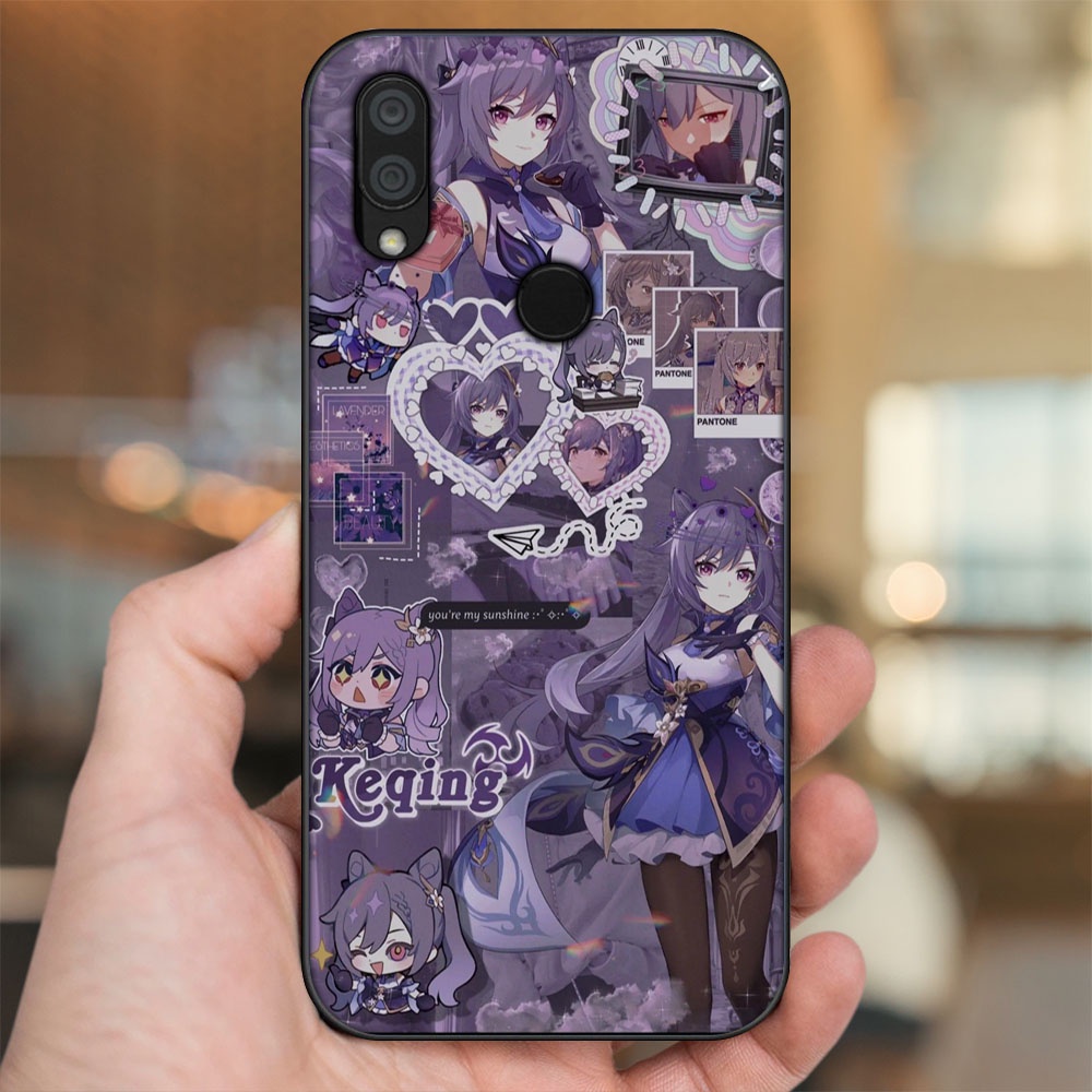 Ốp lưng Xiaomi Redmi 7 viền đen in hình Keqing Genshin Impact