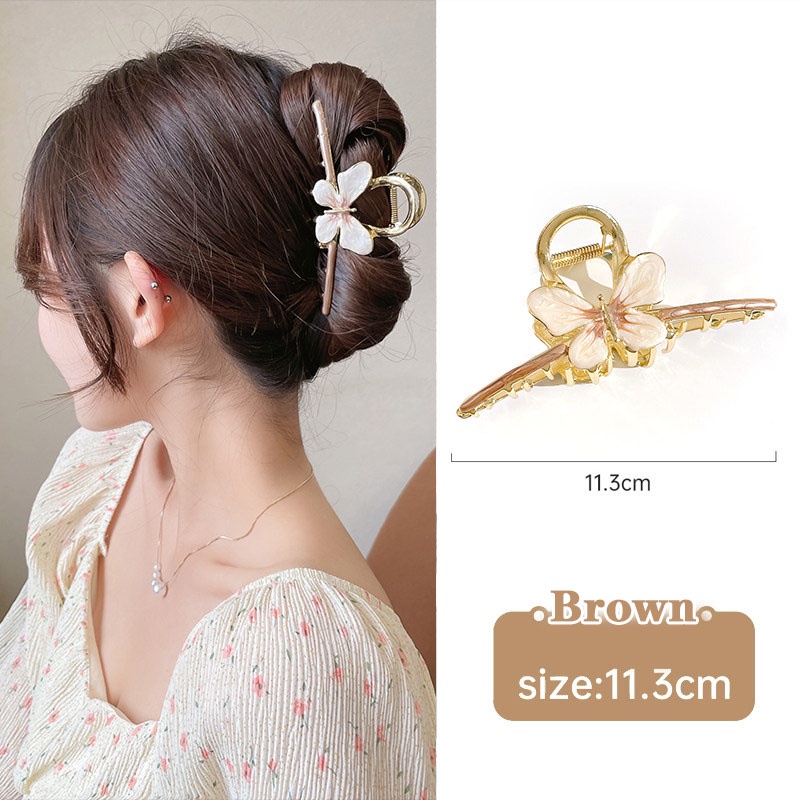 Kẹp Tóc Hình Cá Mập / Bướm Cỡ Lớn Kiểu Hàn Quốc Dễ Thương Cho Nữ