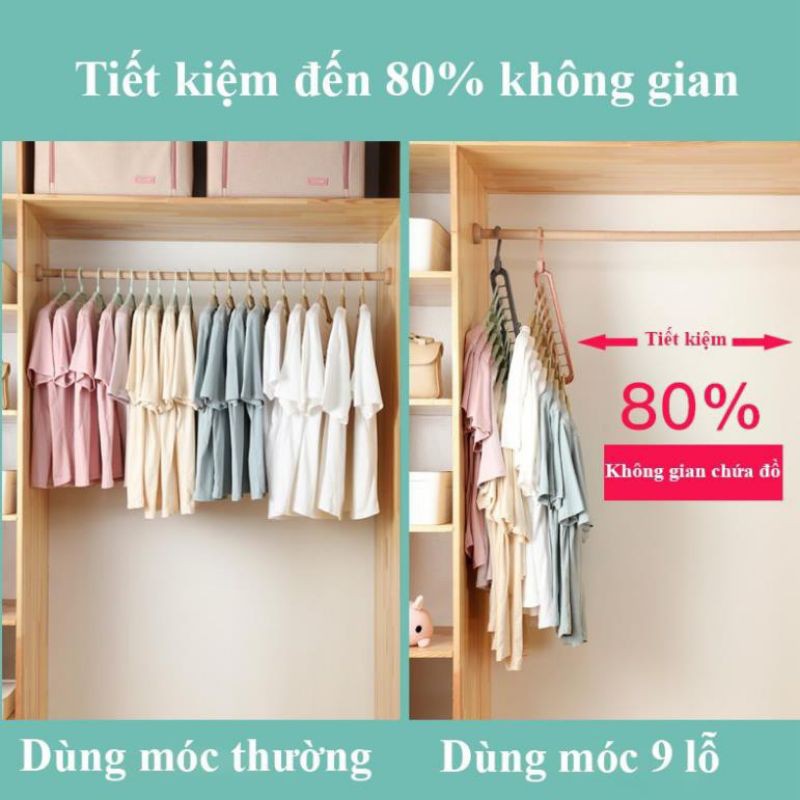 Móc treo quần áo 9 lỗ tiết kiệm diện tích - MIAN MART