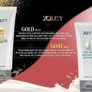 Sữa tắm dê & gold plus Zqley