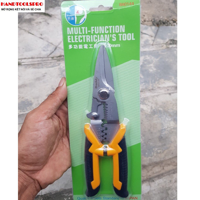 200mm Kìm Đa Năng 3 Trong 1 Cắt – Tuốt – Bấm Cos Buddy BA0144
