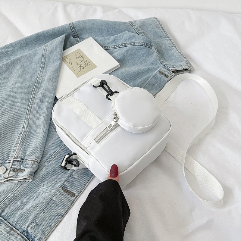 Túi Đeo Chéo Nhỏ Bằng Nylon Phong Cách Vintage Có Thể Tái Sử Dụng Dành Cho Nữ