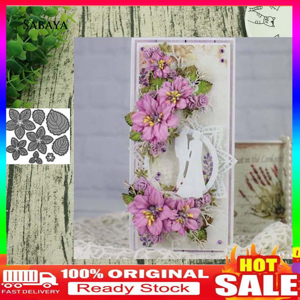 Khuôn Cắt Giấy Làm Từ Kim Loại Hình Hoa Lá Trang Trí Scrapbook