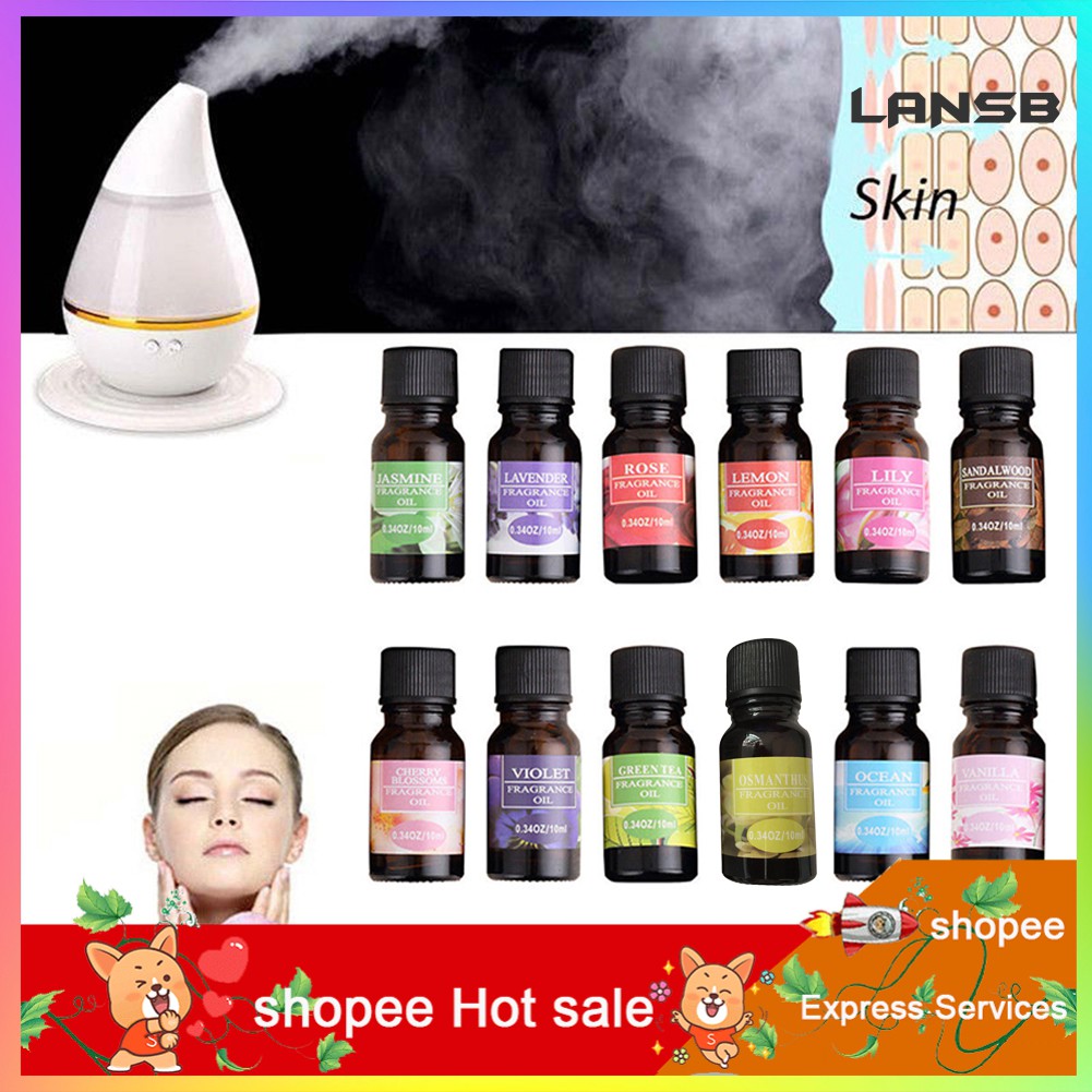 (Hàng Mới Về) Tinh Dầu Thực Vật Tự Nhiên Chăm Sóc Sức Khỏe 10ml