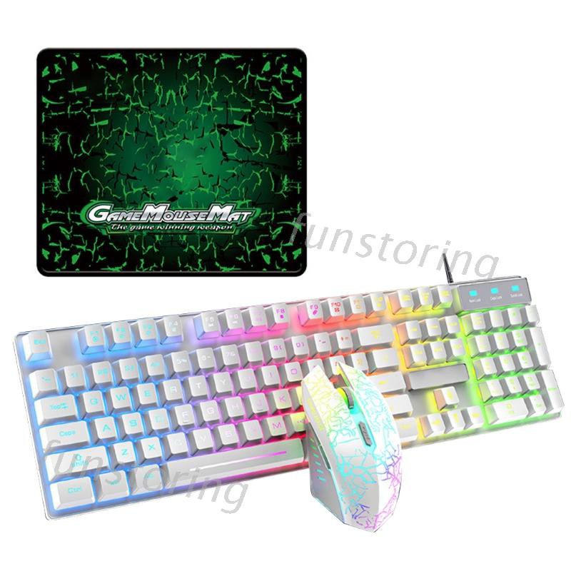 Bộ Bàn Phím + Chuột Gaming T6Rgb Dạ Quang Chuyên Nghiệp