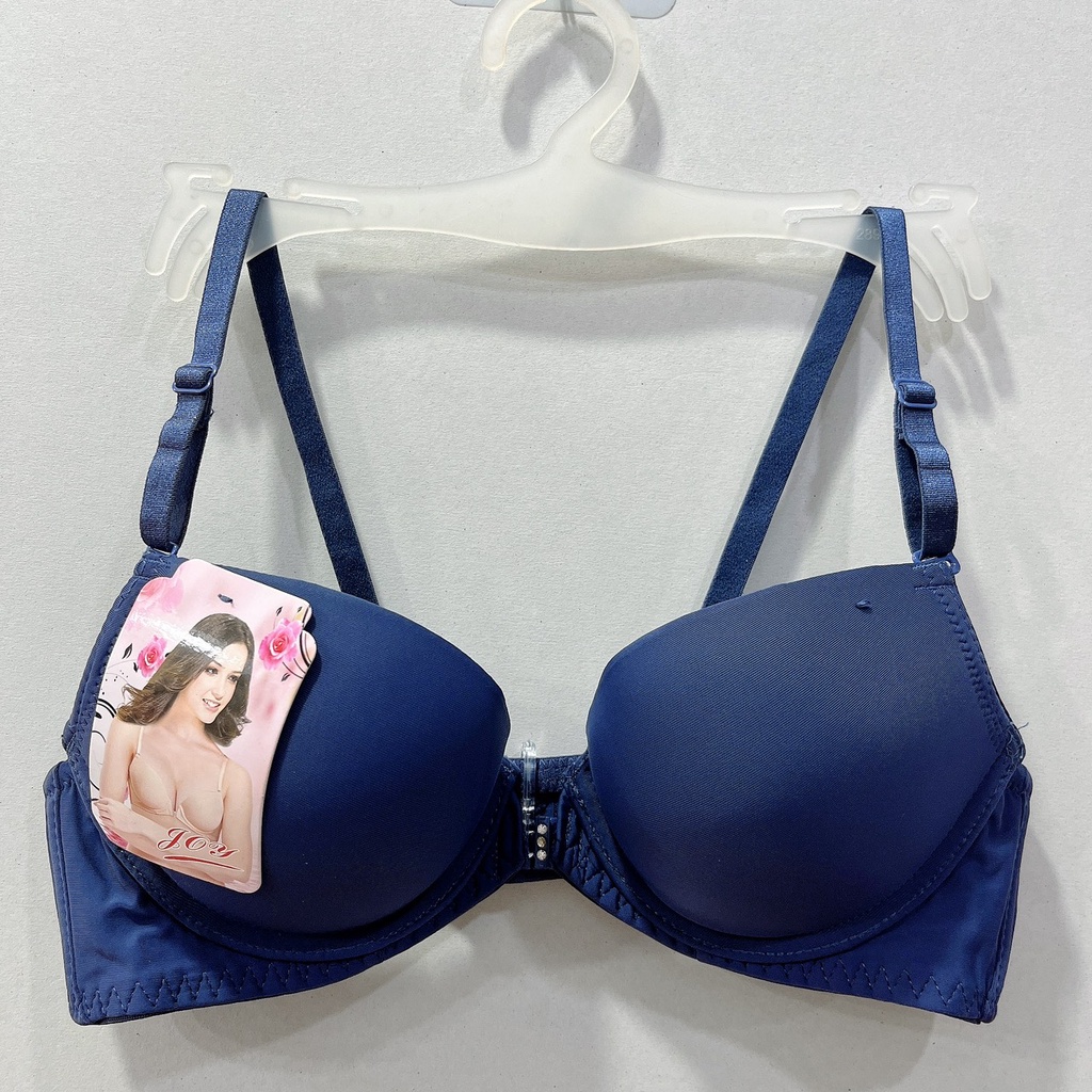 Áo ngực nữ trơn cài trước nâng ngực Joy 3408 có gọng mút đúc dày cúp xéo size 34-36-38