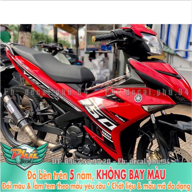 Tem rời Exciter 150 Y15ZR Đỏ Trắng đen rời -1