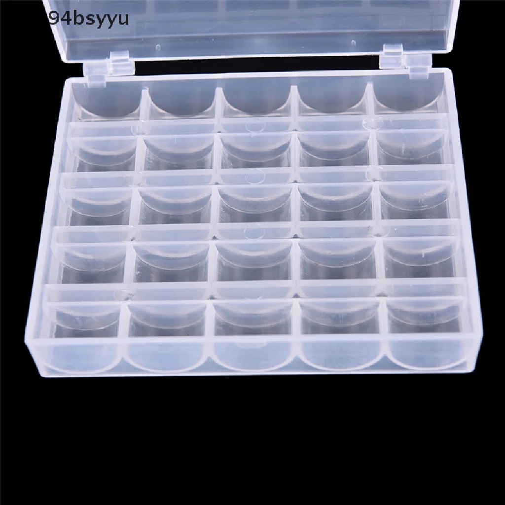 Hộp nhựa rỗng đựng 25 cuộn chỉ may tiện lợi