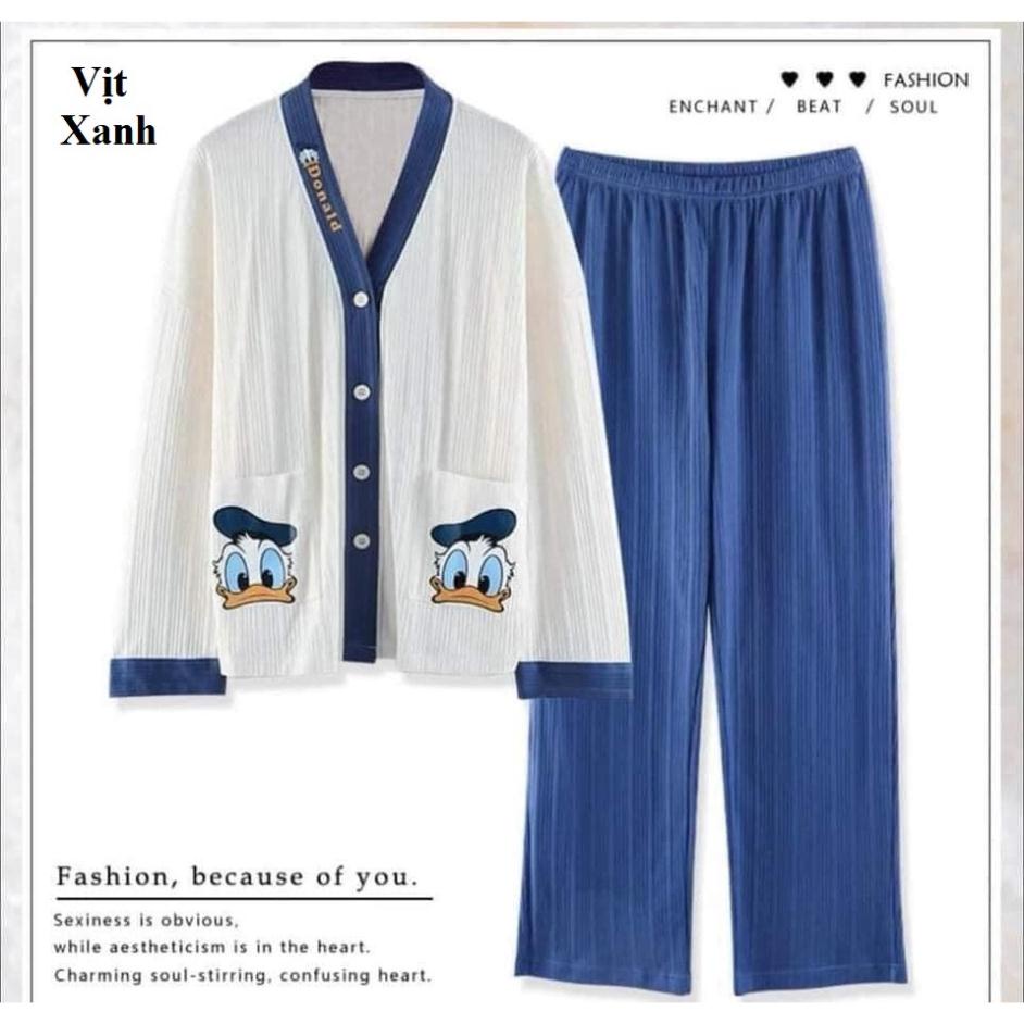 Đồ ngủ nữ, bộ đồ ngủ nữ dài tay cadigan phong cách hàn quốc ( hàng quảng châu chất đẹp ) | BigBuy360 - bigbuy360.vn