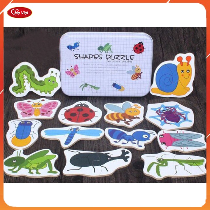 Đồ Chơi Trí Tuệ Bộ Lắp Ghép - Ghép Hình Puzzle Hộp Sắt Cho Bé