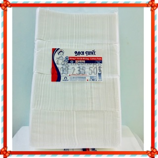 Combo bông cắt miếng - loại 1kg và tăm bông tròn xoay 330que