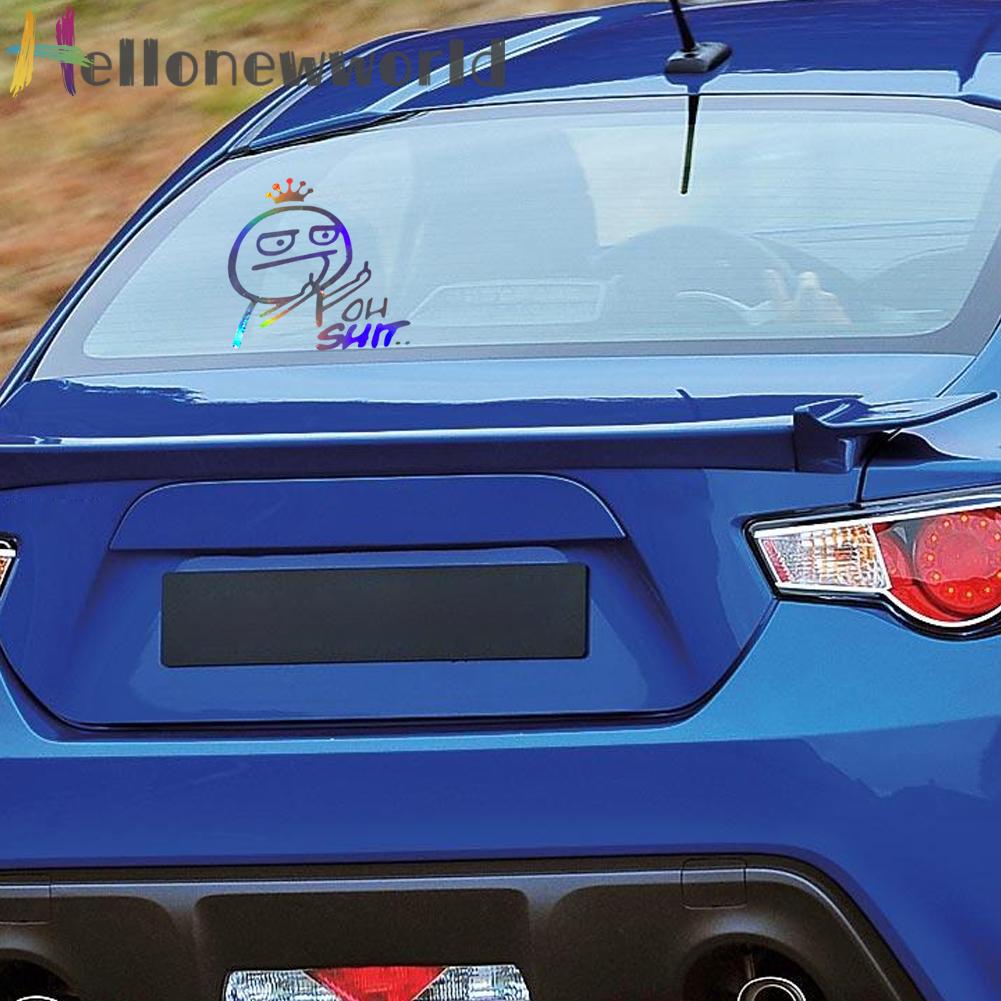 Sticker Phản Quang Dán Kính Chắn Gió Sau Xe Hơi X-039 Vui Nhộn