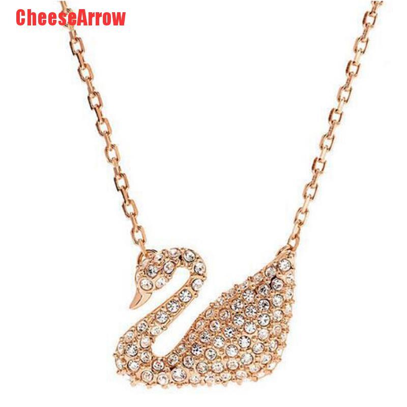 SWAROVSKI Bộ Trang Sức 3 Món Hình Thiên Nga Sang Trọng