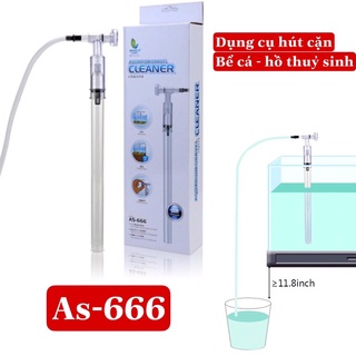 Hút cặn bể cá as666 - dụng cụ hút cặn thay nước bể cá hồ thuỷ sinh