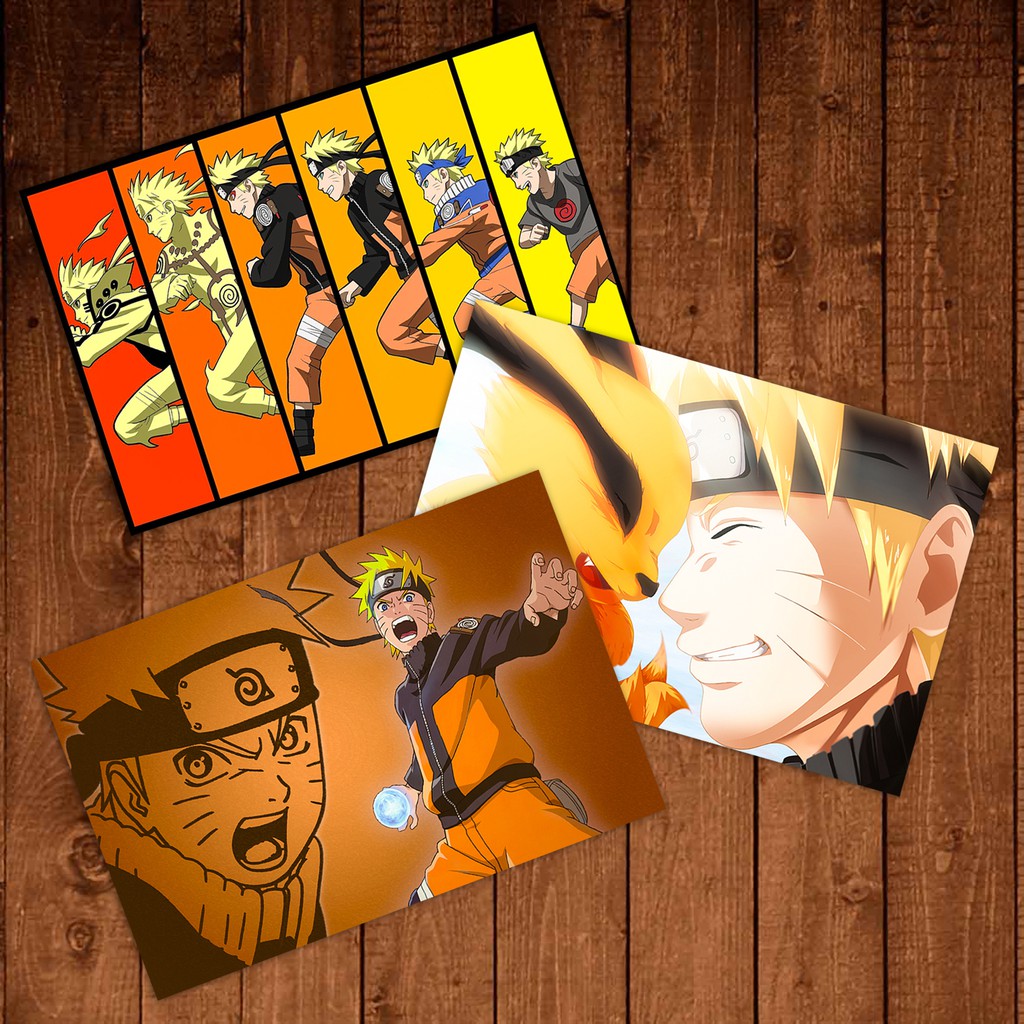 Naruto - decal dán tường hình ngang khổ 20x30 (cao x ngang).