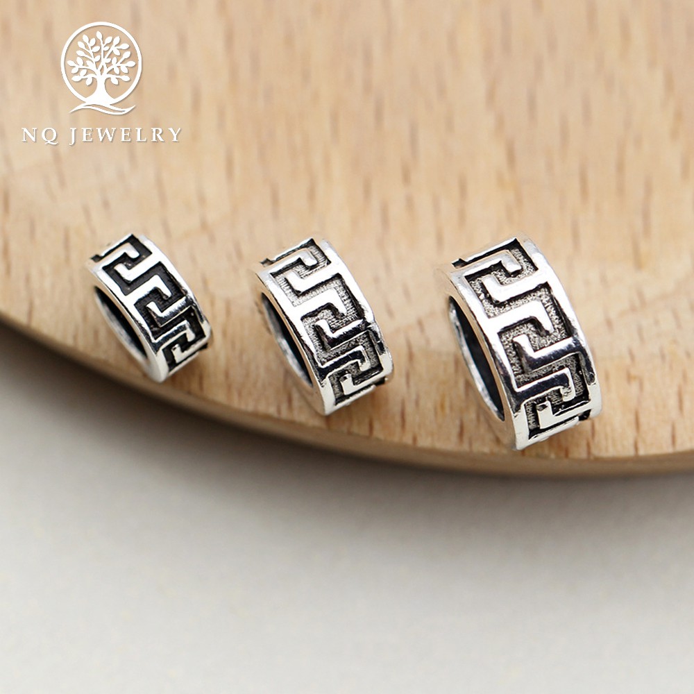 Charm bạc hạt great wall xỏ - NQ Jewelry