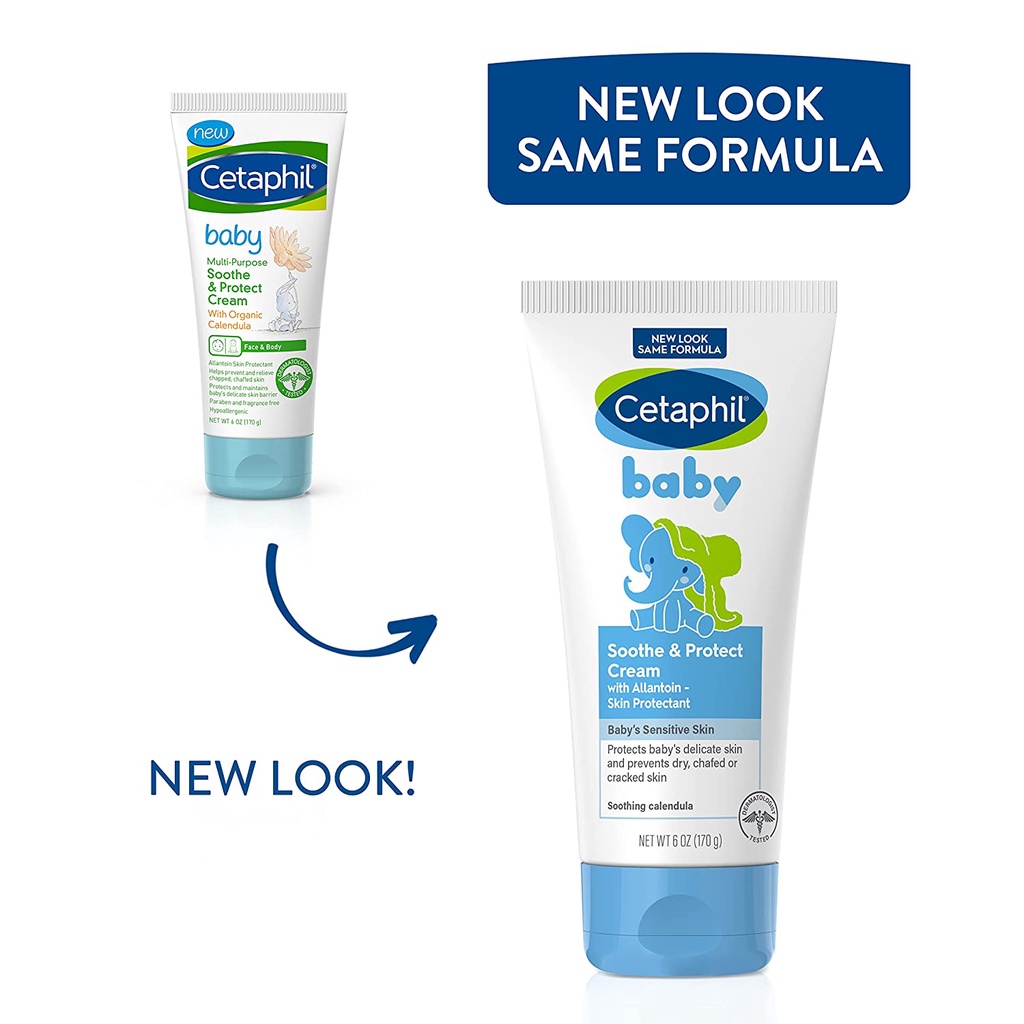 Kem dưỡng ẩm Cetaphil Baby Soothe &amp; Protect Cream 170gr mẫu mới