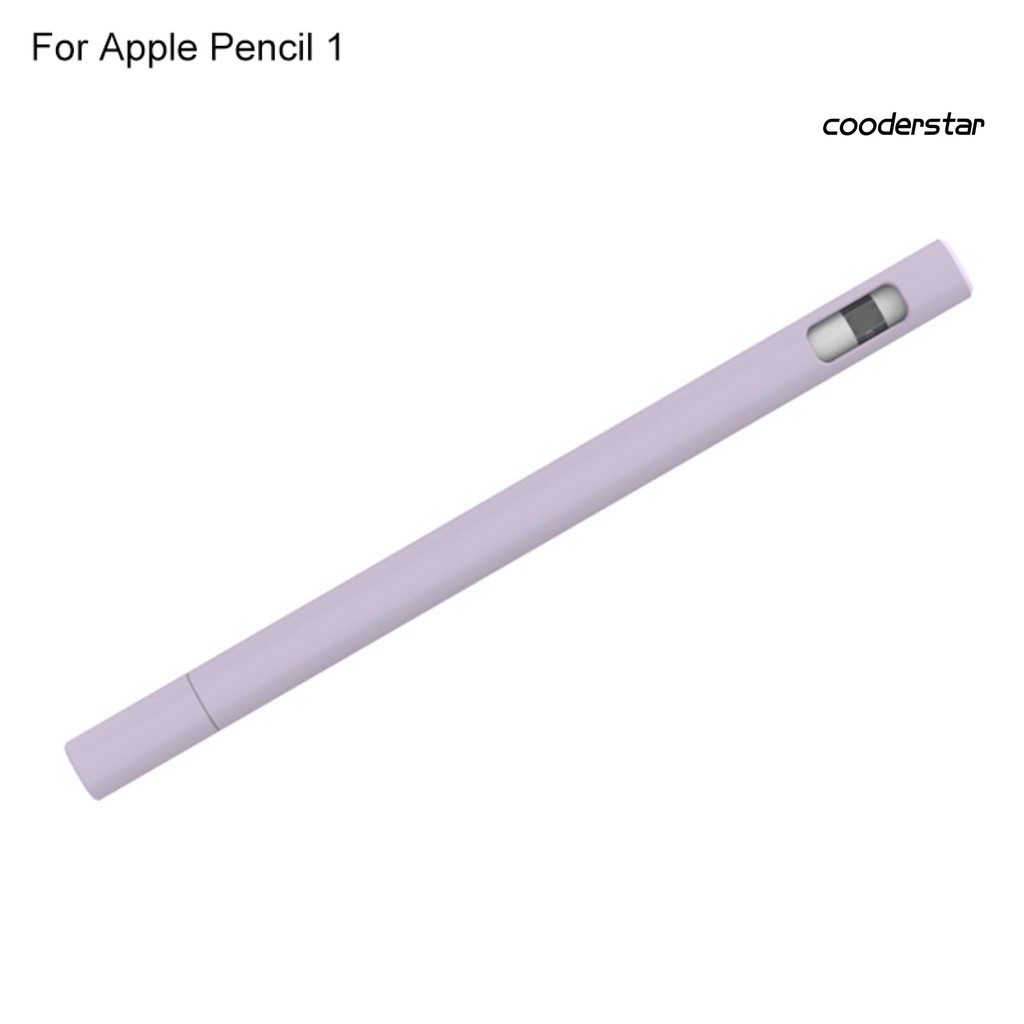 Vỏ bảo vệ bút cảm ứng Apple Pencil 1/2 bằng silicon mềm màu trơn | BigBuy360 - bigbuy360.vn