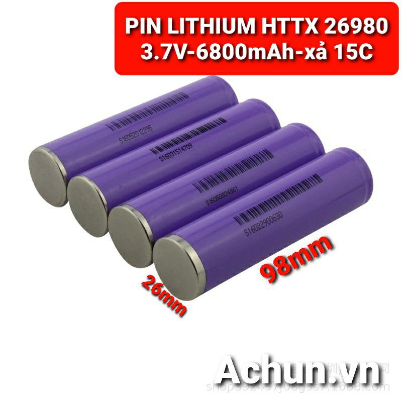 PIN LITHIUM HTTX-26980 - 3.7V - 6800mAh XẢ 15C Dòng xả cao
