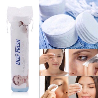 BÔNG TẨY TRANG HÀN QUỐC Deep Fresh 100 miếng - MẪU MỚI CÓ THẮT MIỆNG BAO