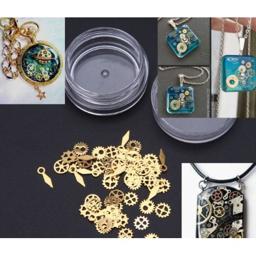 Hộp phụ kiện bánh răng trang trí resin