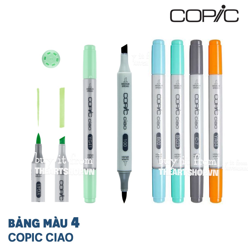 (P4)Bút Marker COPIC Ciao (Bán Lẻ) - COPIC Ciao Marker (Single)