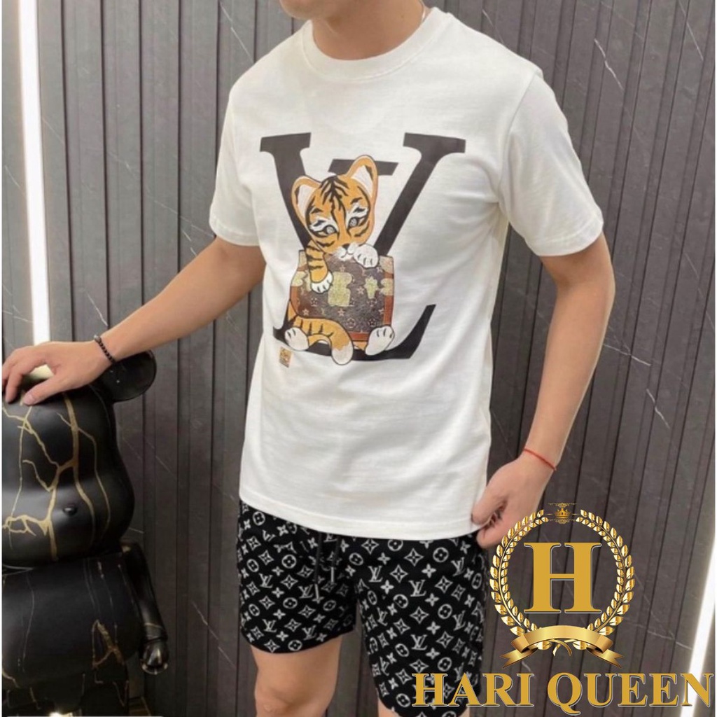 Áo phông LV Hô form rộng đẹp- Áo thun tay lỡ Unisex nam nữ kiểu hàn quốc vải cotton HARI in hoạ tiết