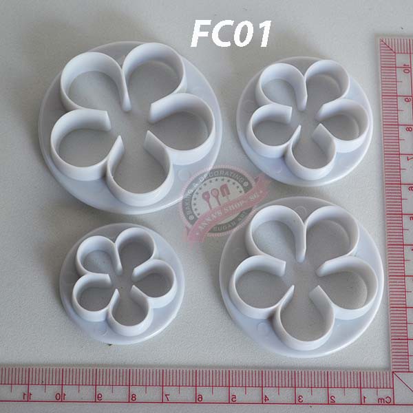 KHUÔN CẮT FONDANT HOA HỒNG FC01