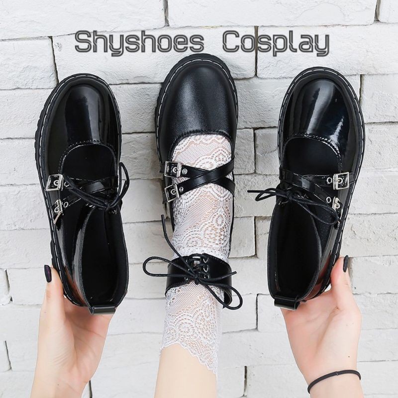 (Có Sẵn+Ảnh Thật) Giày Lolita Mary Jane phiên bản phối dây nơ mới 2020 đế cao 3cm| giày búp bê học sinh nhật bản| NUMSSP | BigBuy360 - bigbuy360.vn