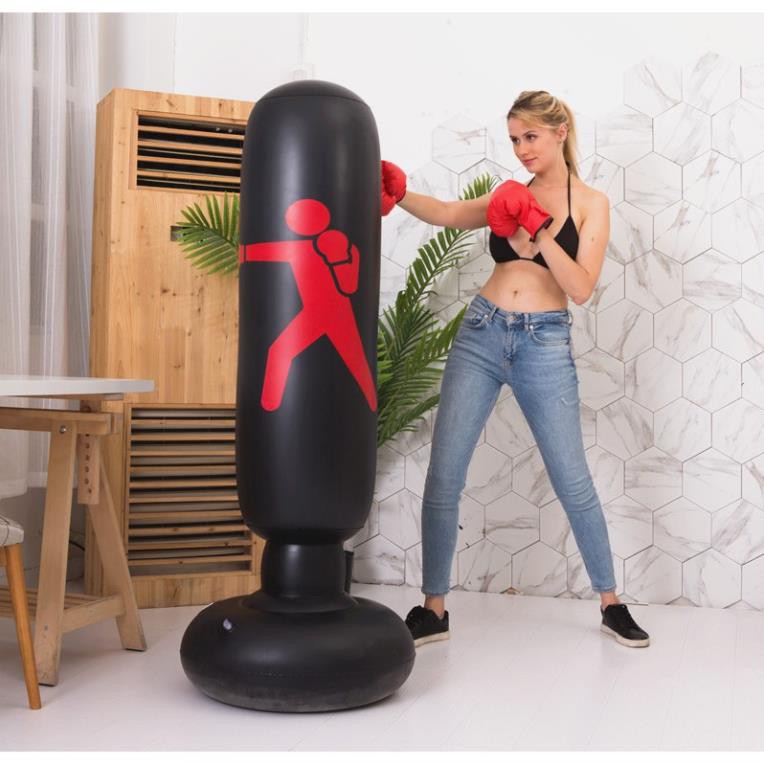 Tặng Bơm 🎁 Bao cát boxing bơm hơi -Trụ đấm bốc tự cân bằng-freeship 50k-giá rẻ vô địch-hà nội & tphcm