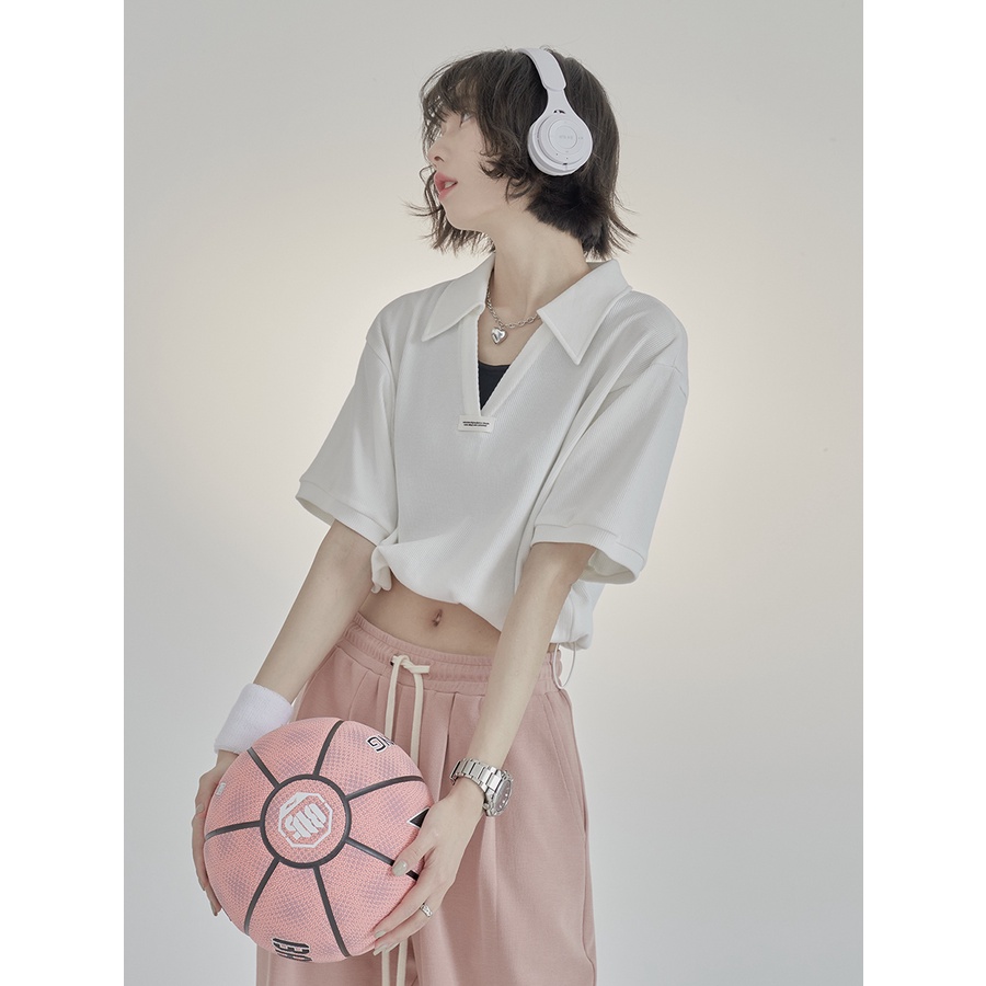 Áo polo cotton Ngắn Tay Thời Trang Nữ 3 Màu Lựa Chọn