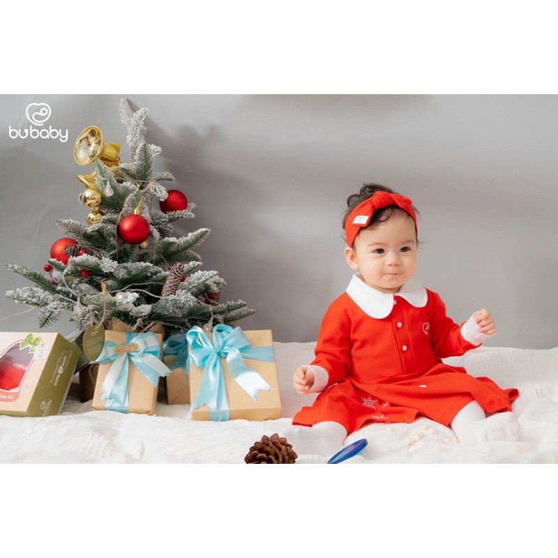 BUBABY - bộ dài tay Noel Bamboocotton