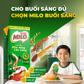 Lốc 3 hộp sữa lúa mạch ngũ cốc Milo 180ml