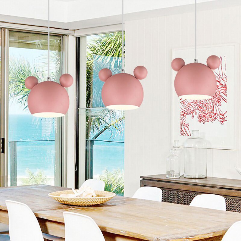 Đèn LED Treo Trần Nhà E27 Hình Gấu Trúc Phong Cách Bắc Âu
