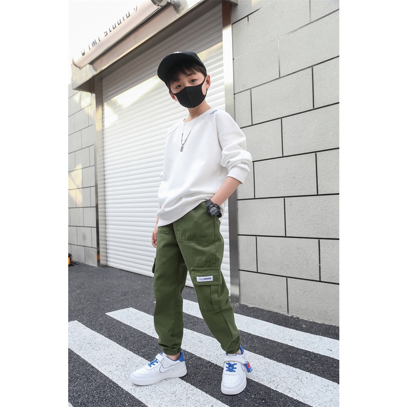 Quần Jogger Denim 4 Túi Thời Trang Mới Cho Bé Trai 3-12 Tuổi