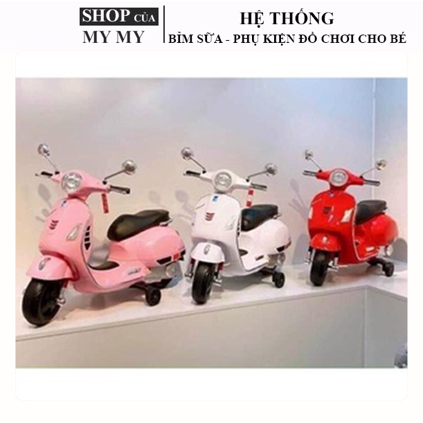 Xe máy vespa cho bé Xe máy điện trẻ em sử dụng chân ga đa chức năng