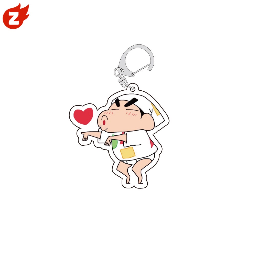 1 Móc Khóa Hình Cậu Bé Bút Chì Shin-chan Bằng Acrylic