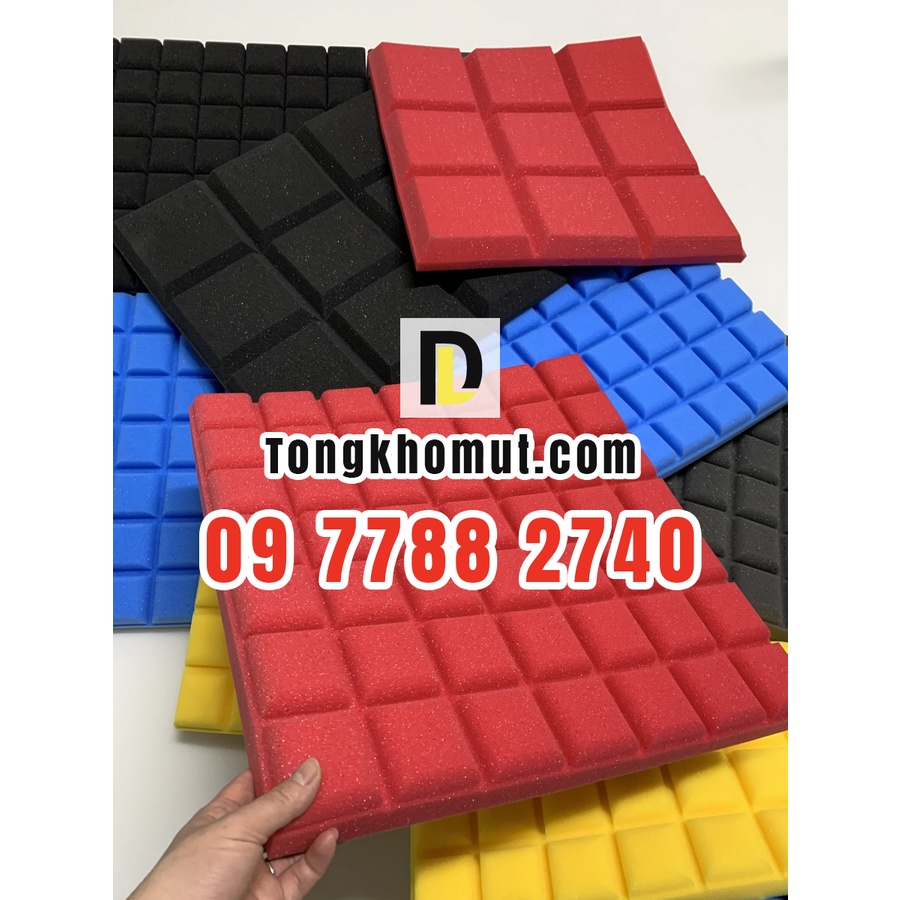 Mút nấm vuông 50x50x5cm mút cách âm tỉ trọng cao dùng cho phòng thu, phòng karaoke, livestream