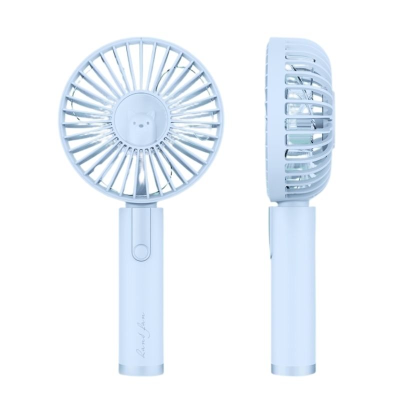 Quạt sạc tích điện mini cầm tay AKIO có thể để bàn Pin 1200 mah chạy liên tục 6 tiếng - AKIO Mart