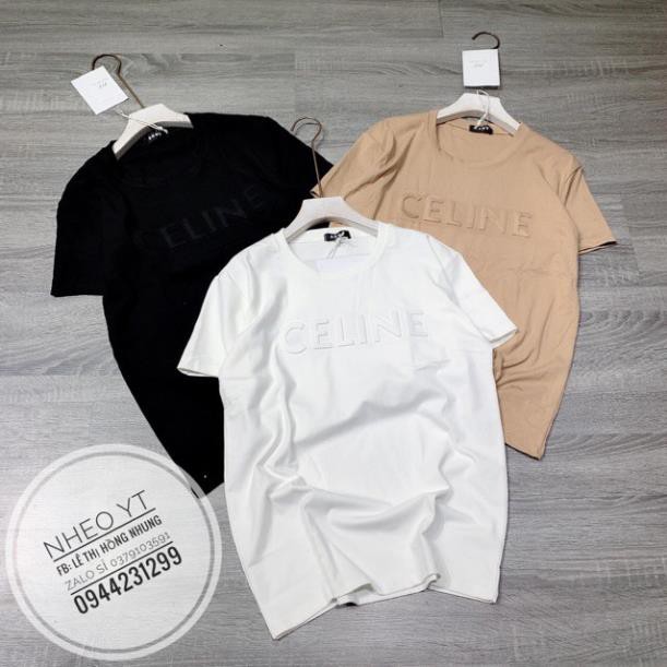 Áo phông nữ ❤FREESHIP❤ Áo thun quảng châu in chữ dập phồng vải cotton tàu loại 1 siêu mát ་