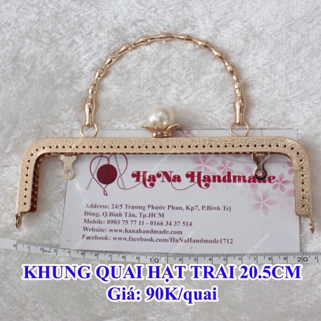 Khung túi hạt trai 20,5cm