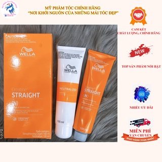 Bộ thuốc duỗi uốn tại nhà Wella Creatine Straight 100ml x2