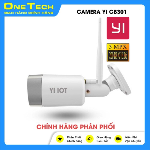 Camera Wifi YI CB301 ngoài trời chính hãng, độ phân giải 3.0Mpx SUPERHD 1536P, kèm thẻ nhớ 128GB | BigBuy360 - bigbuy360.vn