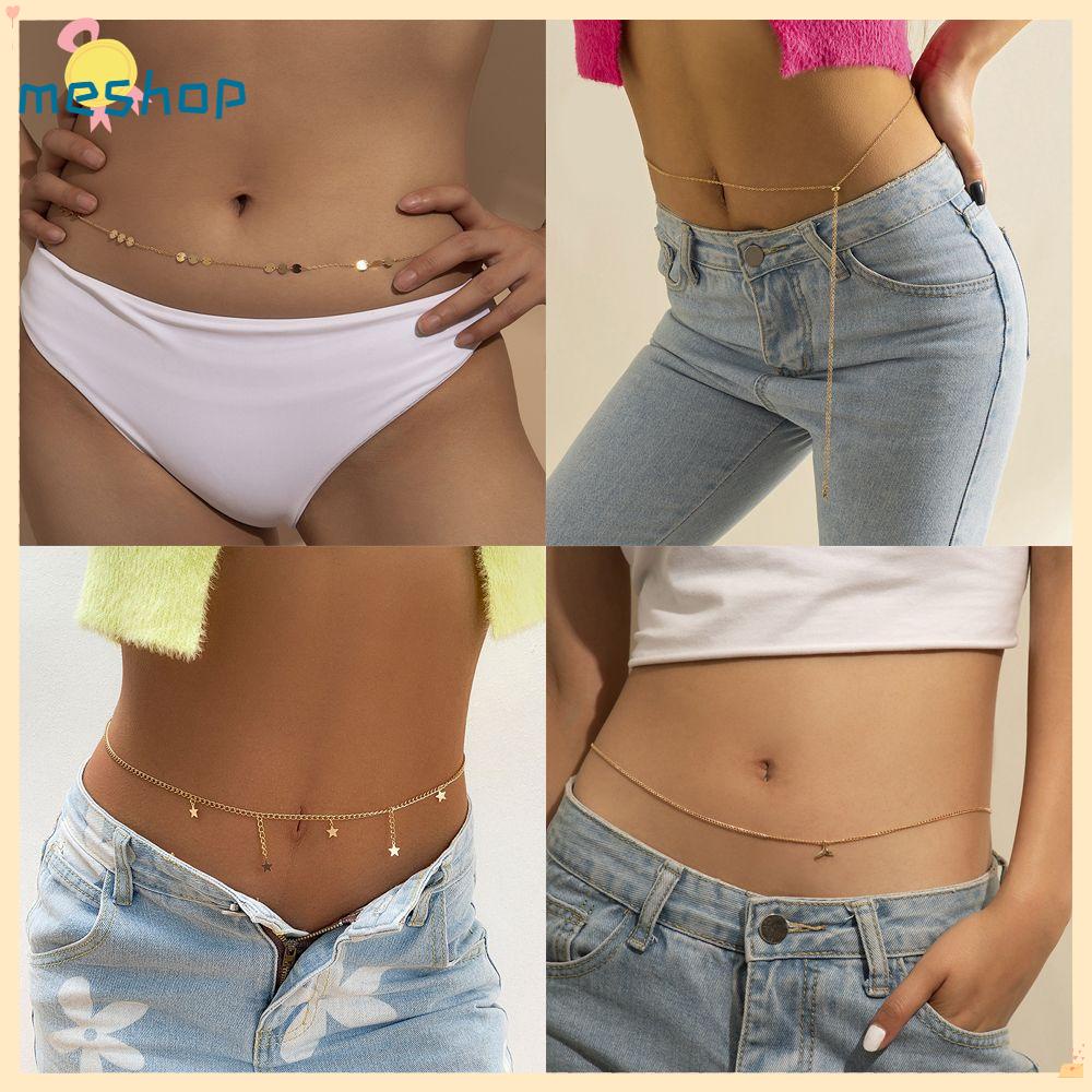 ME Fashion Beads Belly Chains Boho Summer Beach Layered Waist Chain Sexy|Bikini Accessories Simple for Women Girls Body Jewelry/Multicolor