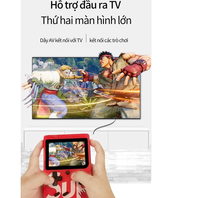 Máy Chơi Game Sup 400,Kèm Tay Cầm Dành Cho 2 Người Nạp năng lượng theo chu kỳ,Dây AV kết nối với TV,kết nối các trò chơi