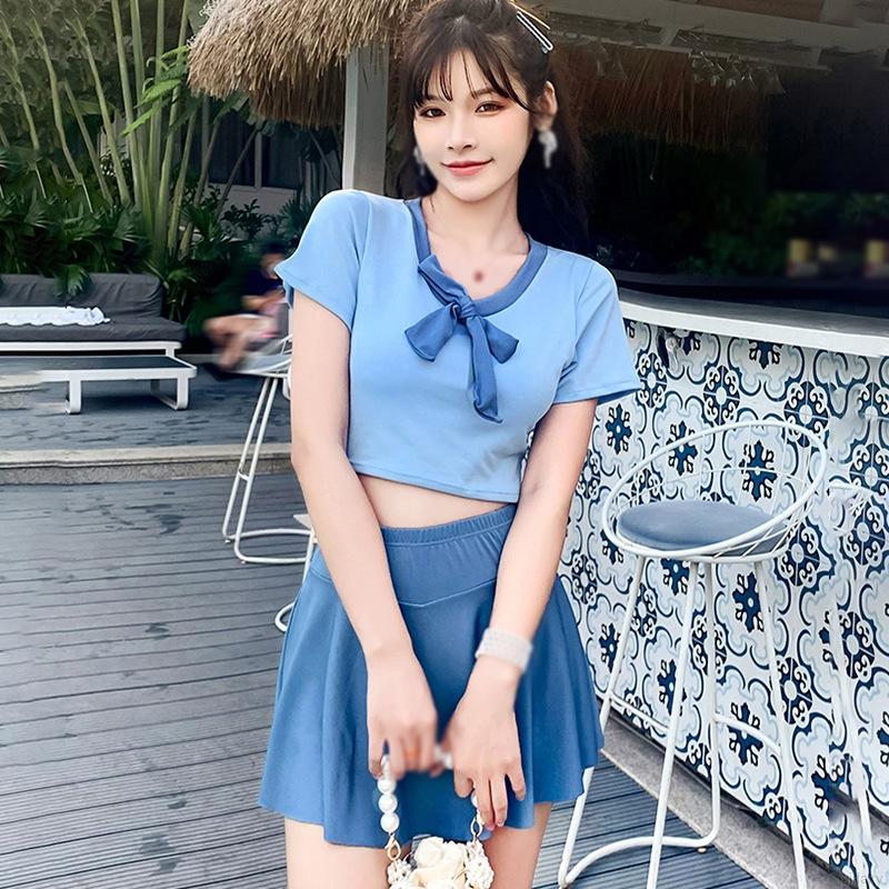 Set Đồ Tắm Trơn Màu Phong Cách Hàn Quốc Xinh Xắn Dành Cho Nữ | BigBuy360 - bigbuy360.vn